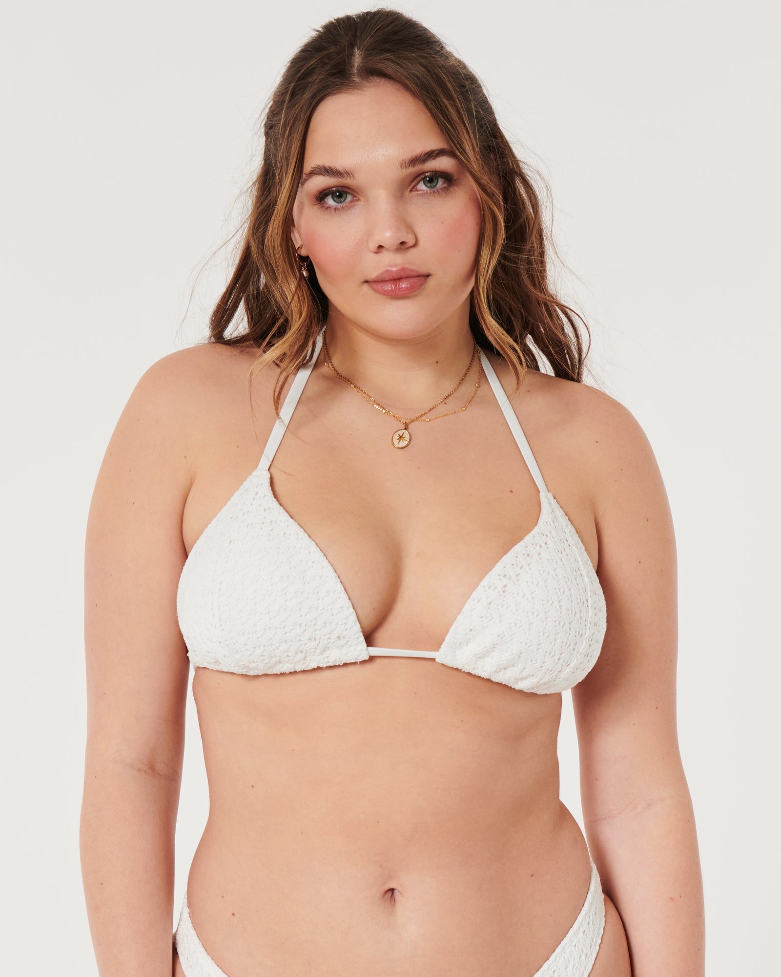 Hand-Crochet Triangle Swim Top